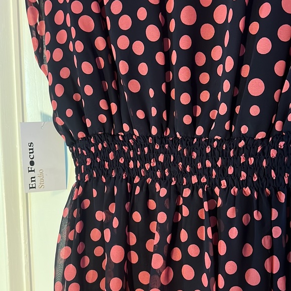 Navy and Pink Petite Dress - Picture 6 of 7